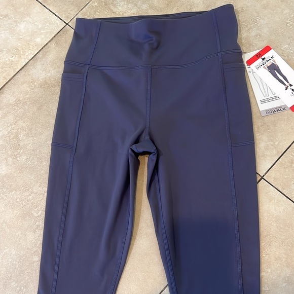 NWT Skechers Women's Go Walk High Waisted Purple Leggings Side Pockets Sz Medium - Picture 2 of 7